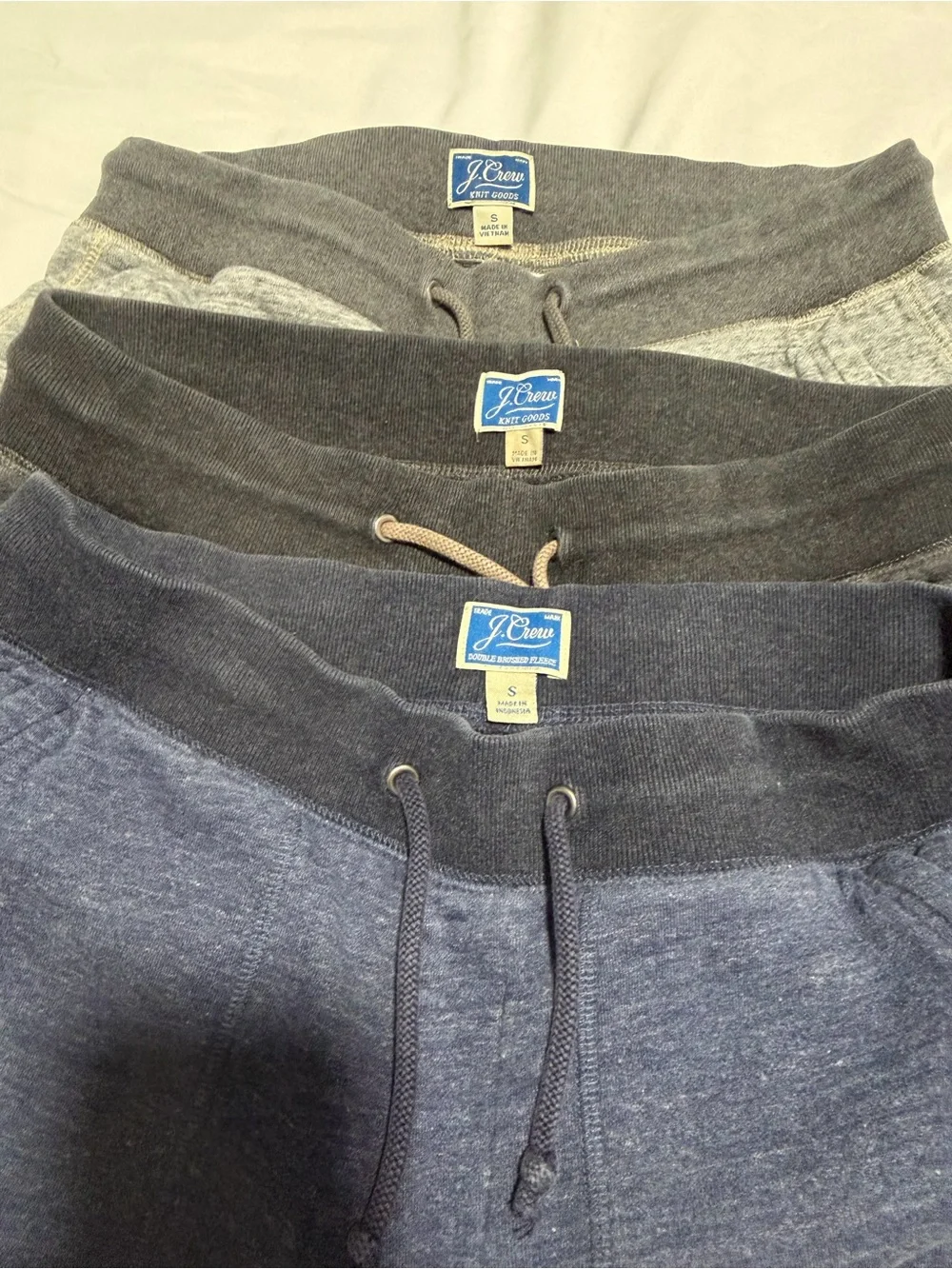J. Crew Mens 3 Sweatpants - Gray and Navy
